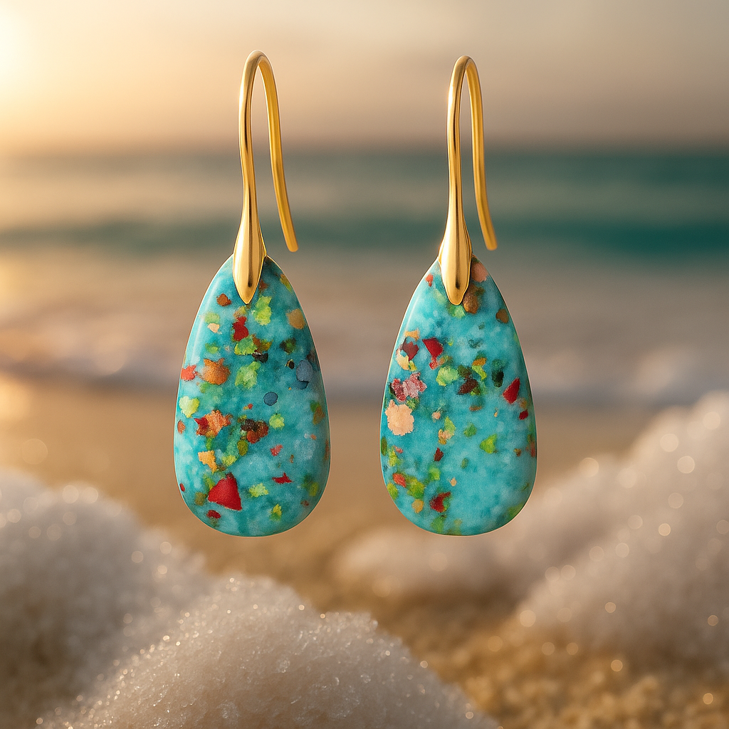 Serenea – Coral Turquoise Earrings