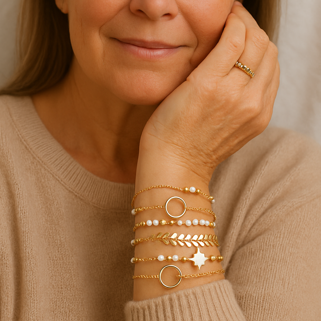 Pack of Boho Bracelets in Gold