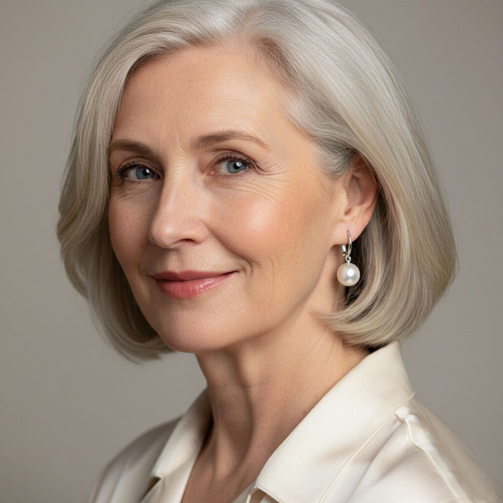 Bella | high heel imitation pearl earrings