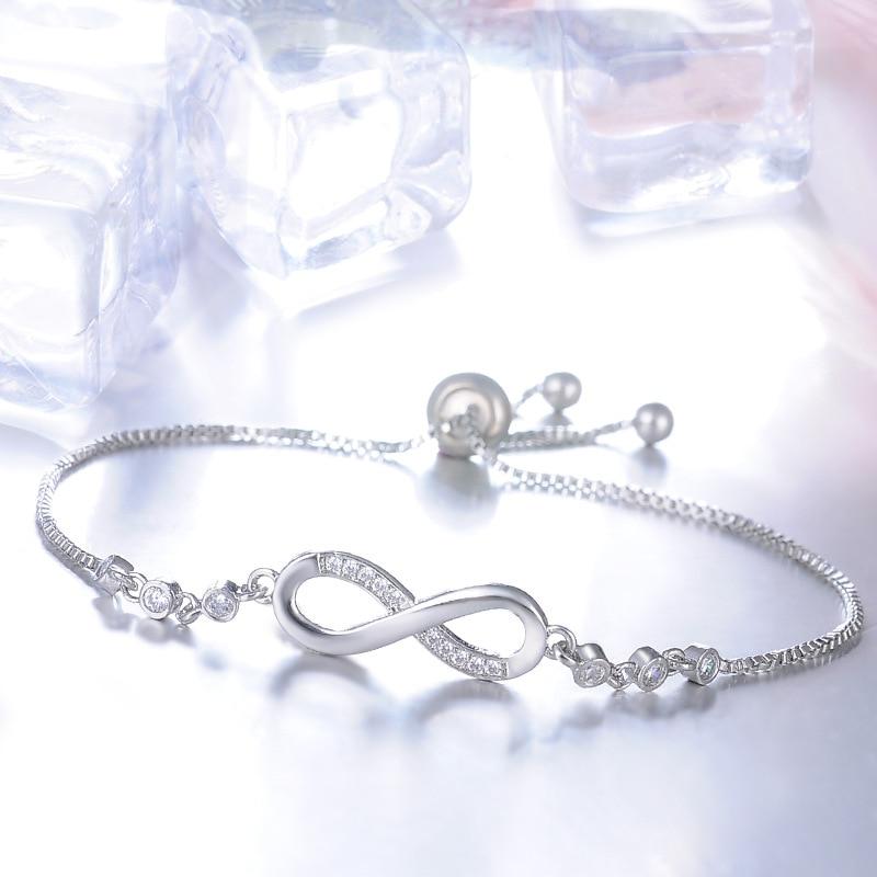 Elegant Silver Infinity Bracelet