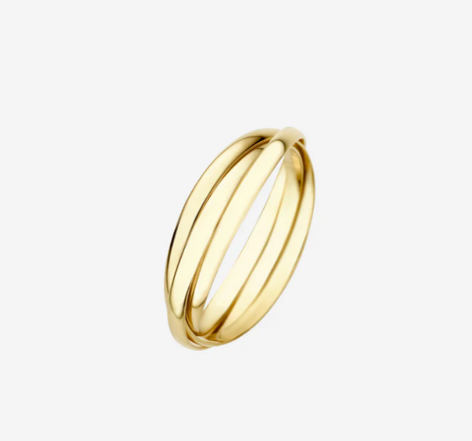 Lina Triple Band Ring | Gold Finish