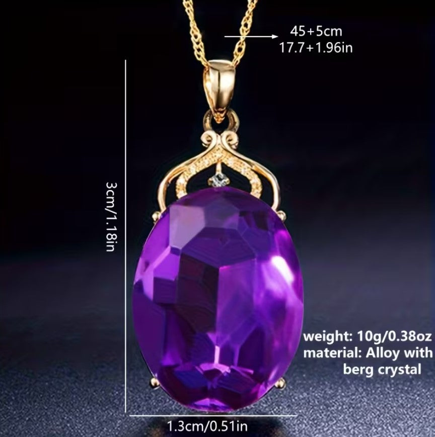 Celestine | Crystal Crown Pendant Necklace