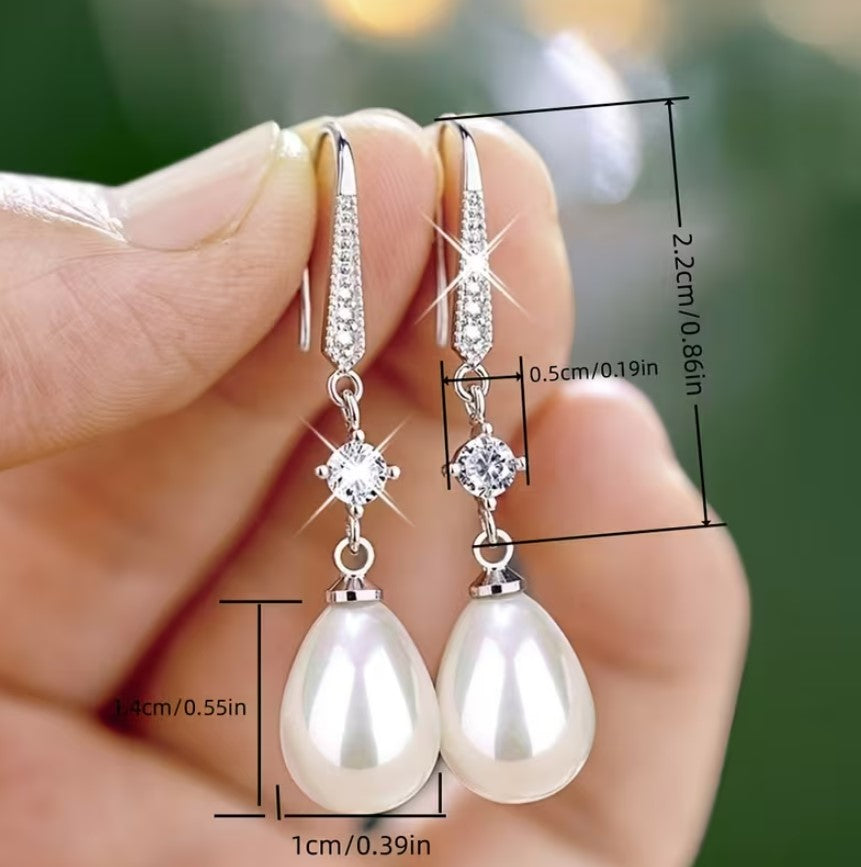 Isolde | Faux Pearl Dangle Earrings