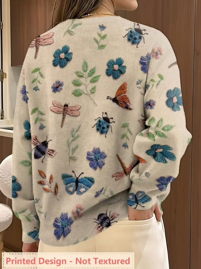Lunette | Insect Print Lightweight Sweater