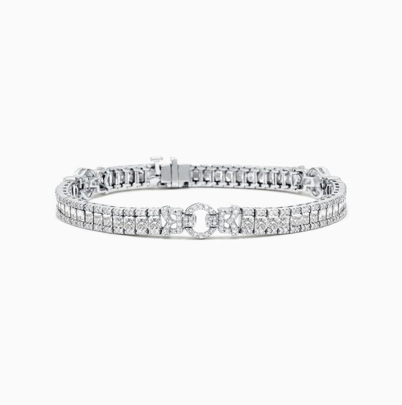 Emerald Cut White Sapphire Bracelet