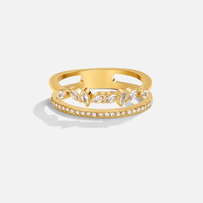 18K Gold Mia Crystal Ring