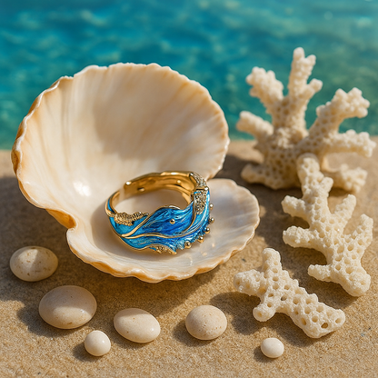 Ondine | Antique wave ring
