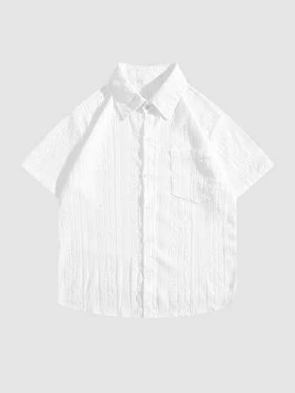 Japanese Half-Sleeved Linen Shirt
