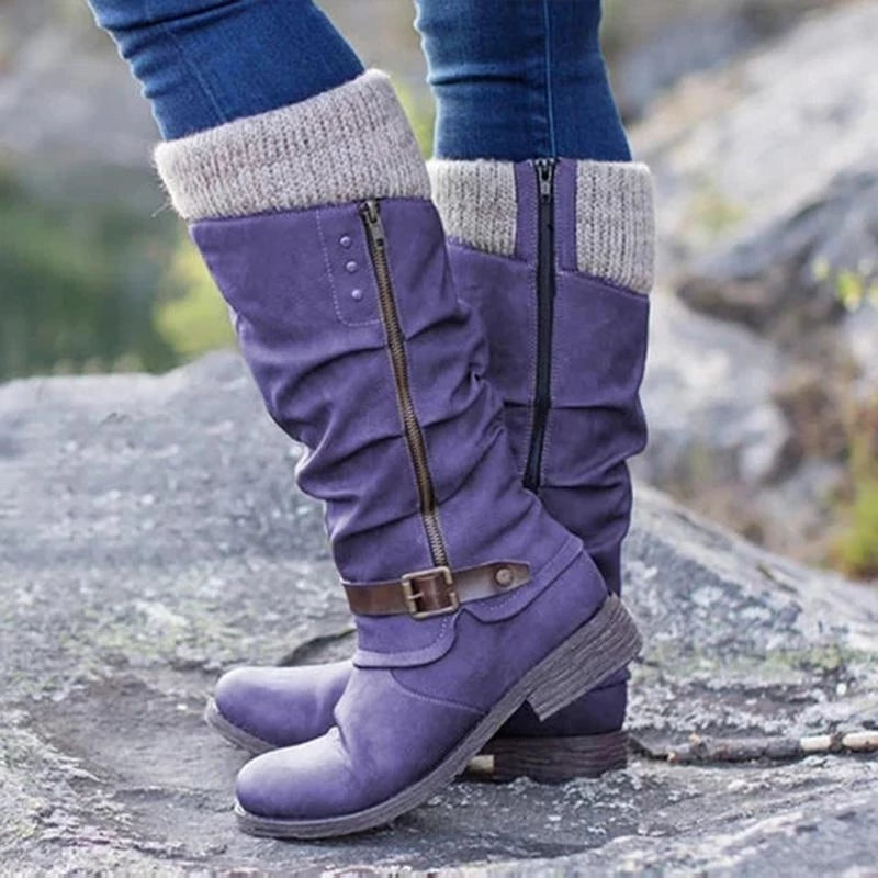 Tindra | Flat Heel Orthopedic  Zipper Boots