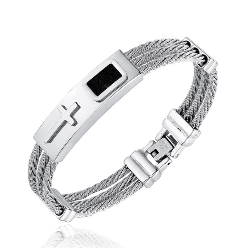 “Guardian” steel cable bracelet