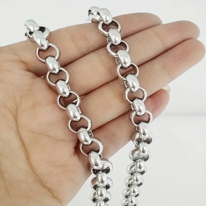 Elegant Handcrafted Unisex Stainless Steel Chain Necklace
