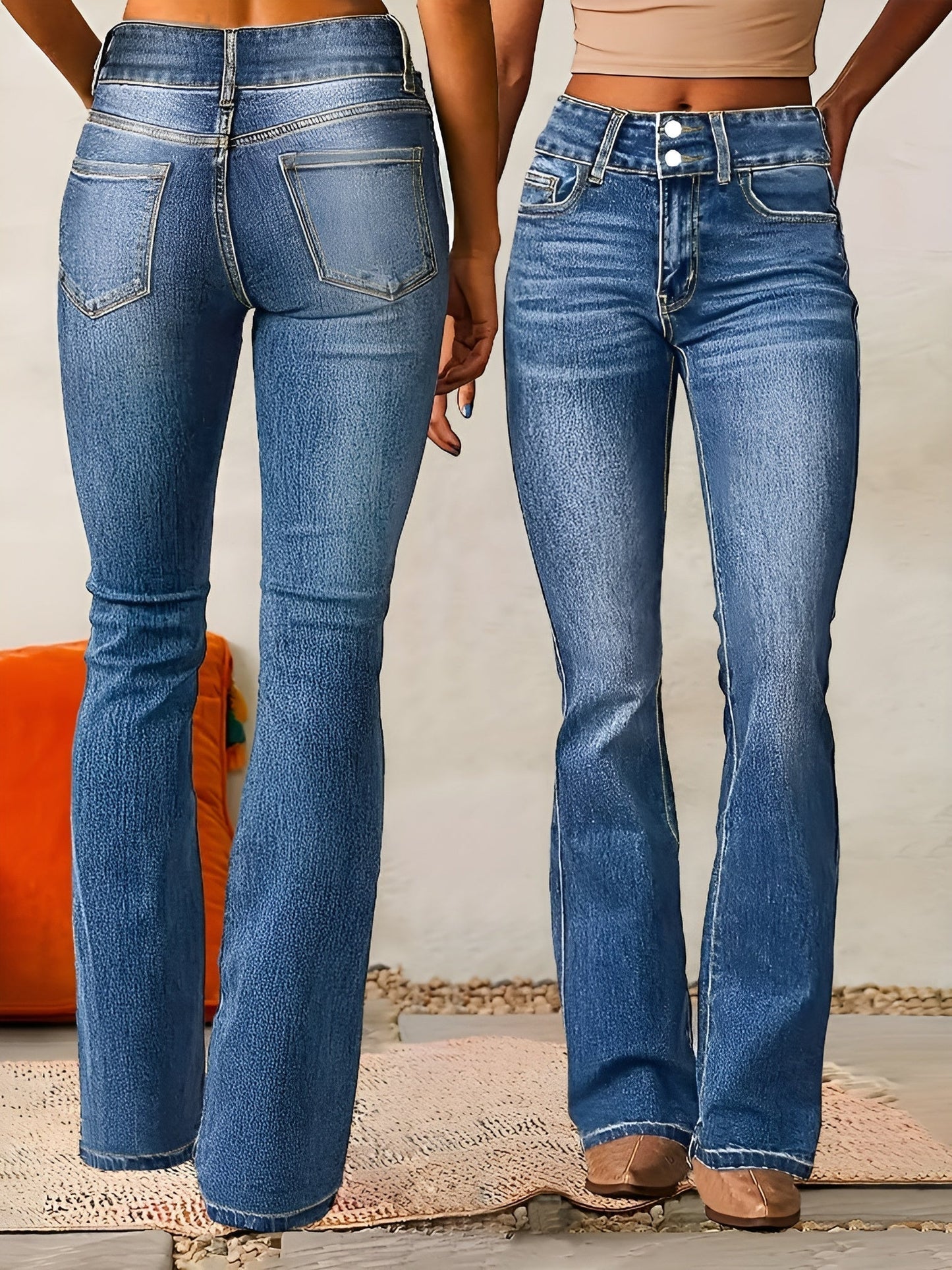 Terra High | Waisted Flared Jeans