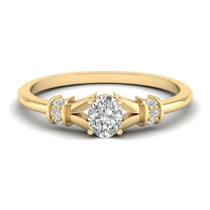 Gold Oval Cut Ring