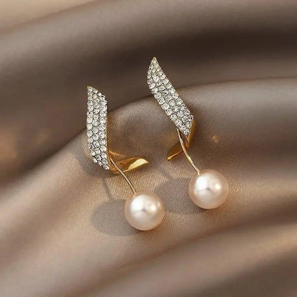 Golden Pearl Earrings