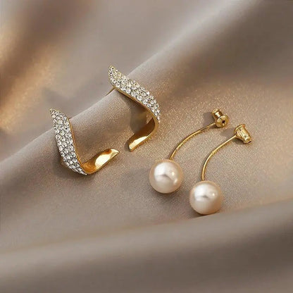 Golden Pearl Earrings