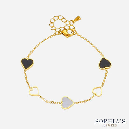 Natasha | Gold Plated Heart Bracelet