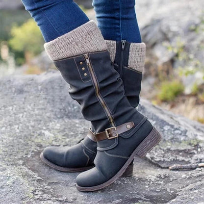 Tindra | Flat Heel Orthopedic  Zipper Boots