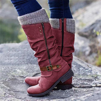 Tindra | Flat Heel Orthopedic  Zipper Boots