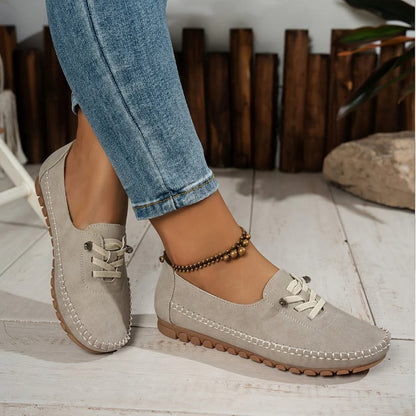 Aoife Comfortable Suede Lace-Up Loafers