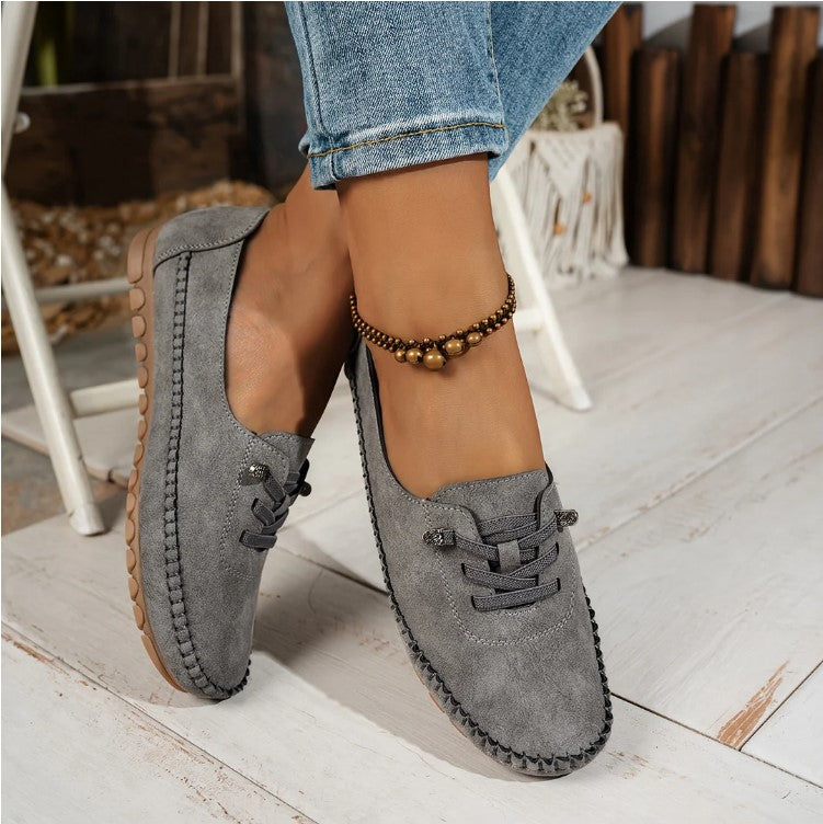 Aoife Comfortable Suede Lace-Up Loafers