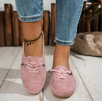 Aoife Comfortable Suede Lace-Up Loafers