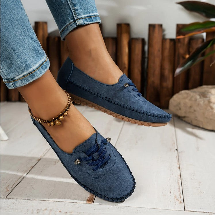 Aoife Comfortable Suede Lace-Up Loafers