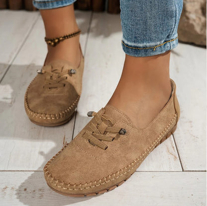 Aoife Comfortable Suede Lace-Up Loafers