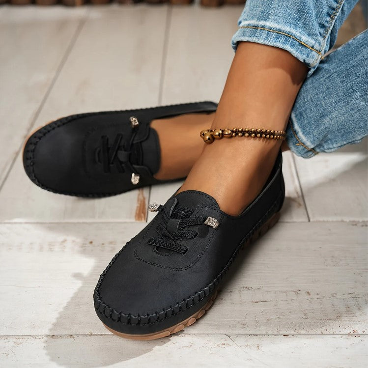 Aoife Comfortable Suede Lace-Up Loafers