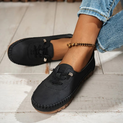 Aoife Comfortable Suede Lace-Up Loafers