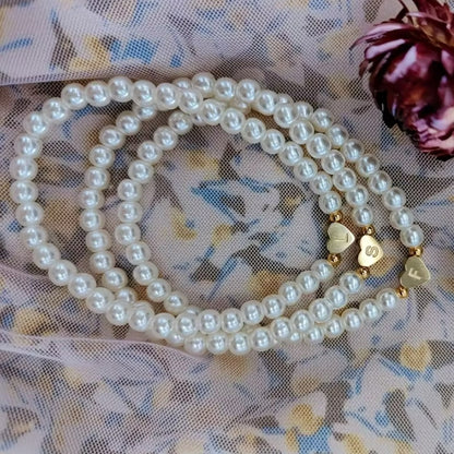 Amara | women's a-z heart initial letter & number bracelet