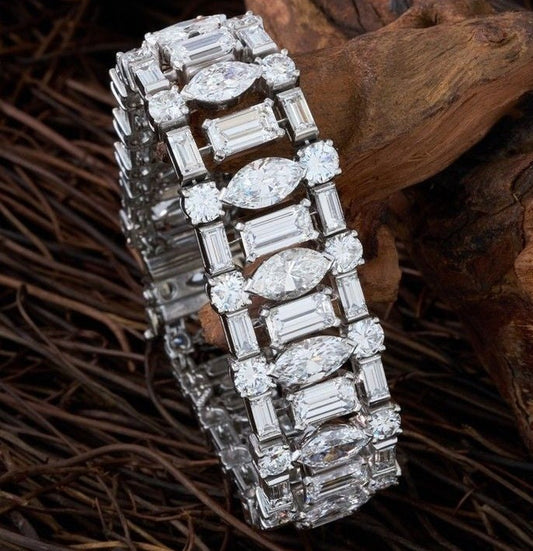 Emerald Cut White Sapphire Bracelet
