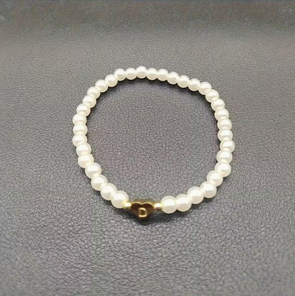 Amara | women's a-z heart initial letter & number bracelet