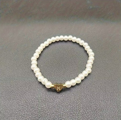 Amara | women's a-z heart initial letter & number bracelet