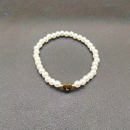 Amara | women's a-z heart initial letter & number bracelet