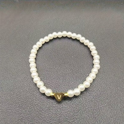 Amara | women's a-z heart initial letter & number bracelet