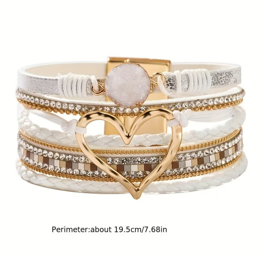 Sienna | bohemian multi-layer faux leather bracelet