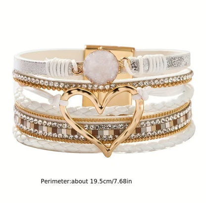 Sienna | bohemian multi-layer faux leather bracelet