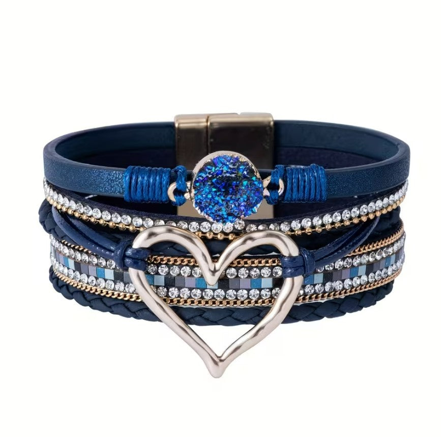 Sienna | bohemian multi-layer faux leather bracelet