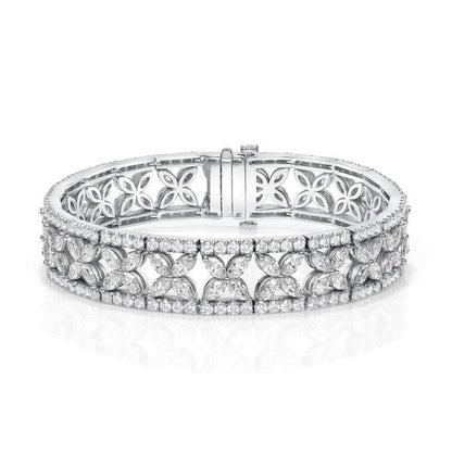 Marquise Cut White Sapphire Bracelet