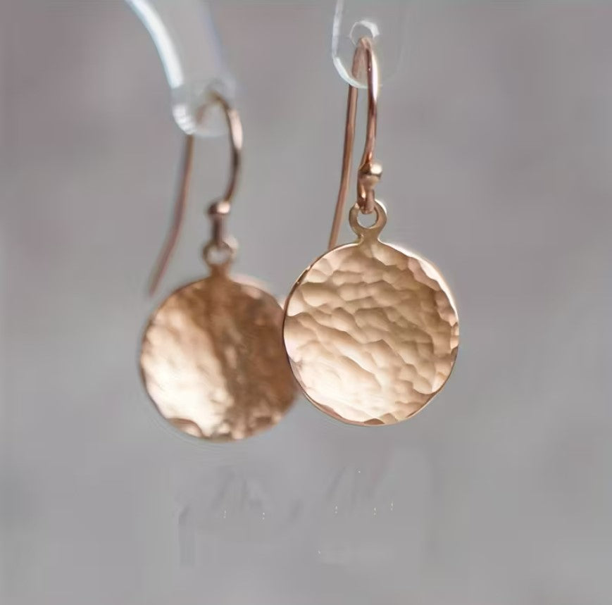 Nora | minimalist golden concave & convex earrings