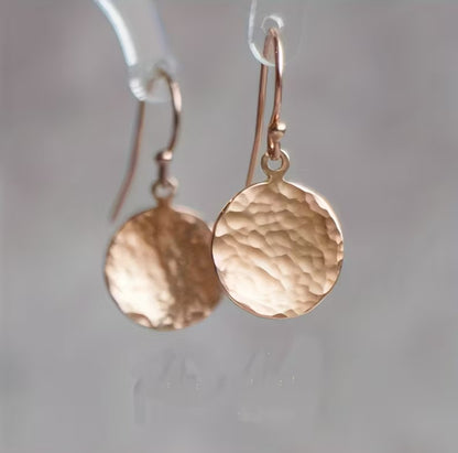 Nora | minimalist golden concave & convex earrings
