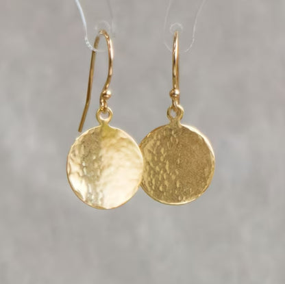 Nora | minimalist golden concave & convex earrings