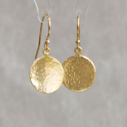 Nora | minimalist golden concave & convex earrings