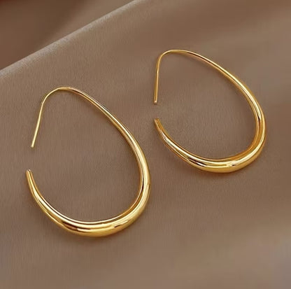 Vera | geometric drop hoop earrings