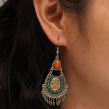 Freya | vintage geometric seed bead earrings