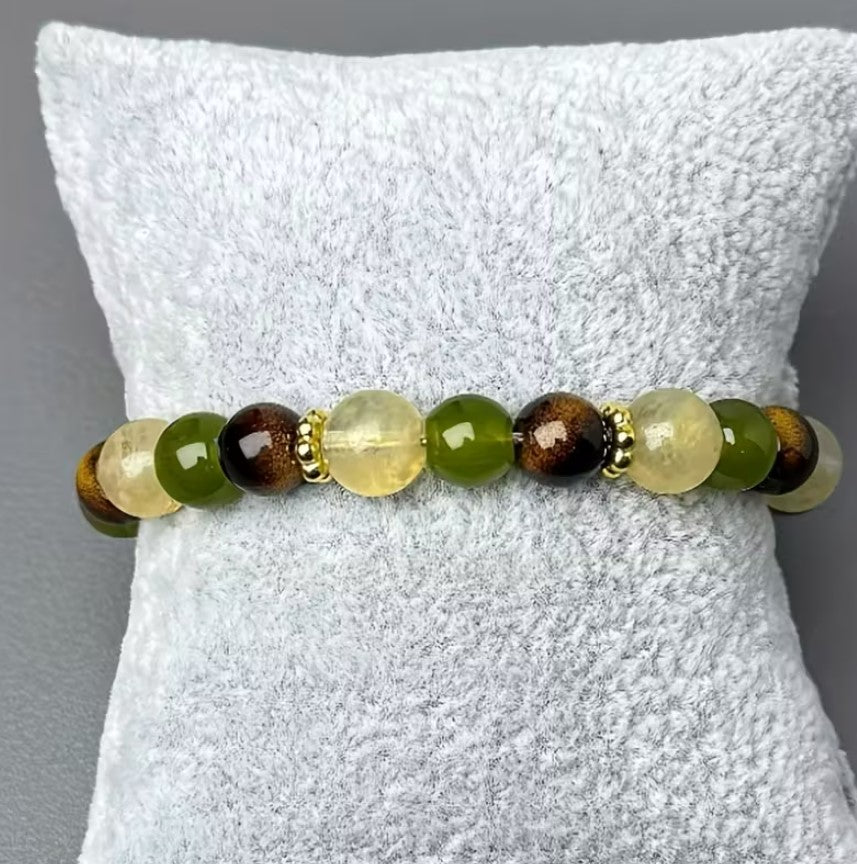 Iris | tiger’s eye & citrine balancing bracelet