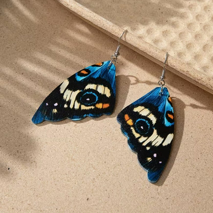 Nova | vintage butterfly wing dangle earrings