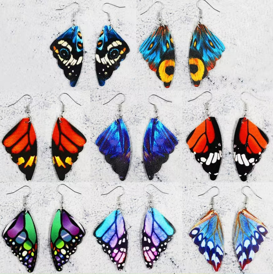 Nova | vintage butterfly wing dangle earrings