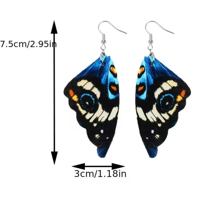 Nova | vintage butterfly wing dangle earrings