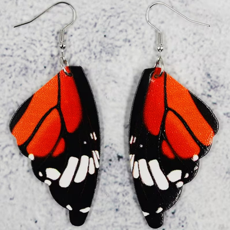 Nova | vintage butterfly wing dangle earrings